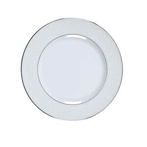 Wyndham Bread & Butter Plate 6.7" Dessert White Bridal Lace Platinum Silver Trim